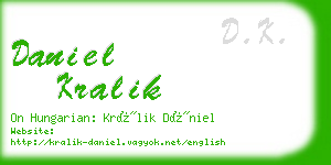 daniel kralik business card